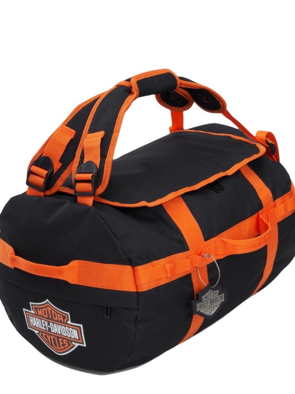 Harley Davidson Dual Duffle Bag Back Pack Classic Bar & Shield 19.5" x 13" x 13"